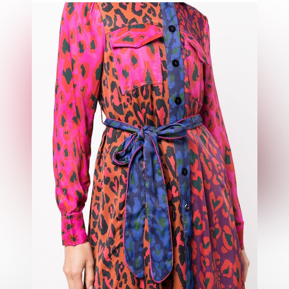 Farm Rio Silky Shirt dress (NWOT) - Picture 2 of 7